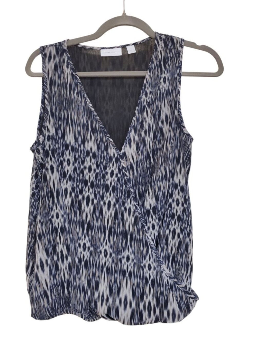 New York & Co NY&CO Women's Multi Abstract Fair Isle Bubble Hem Surplus Tank S